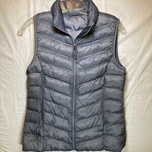 32 Degrees Heat Women's Midweight Puffer Vest, Gray, Size Small